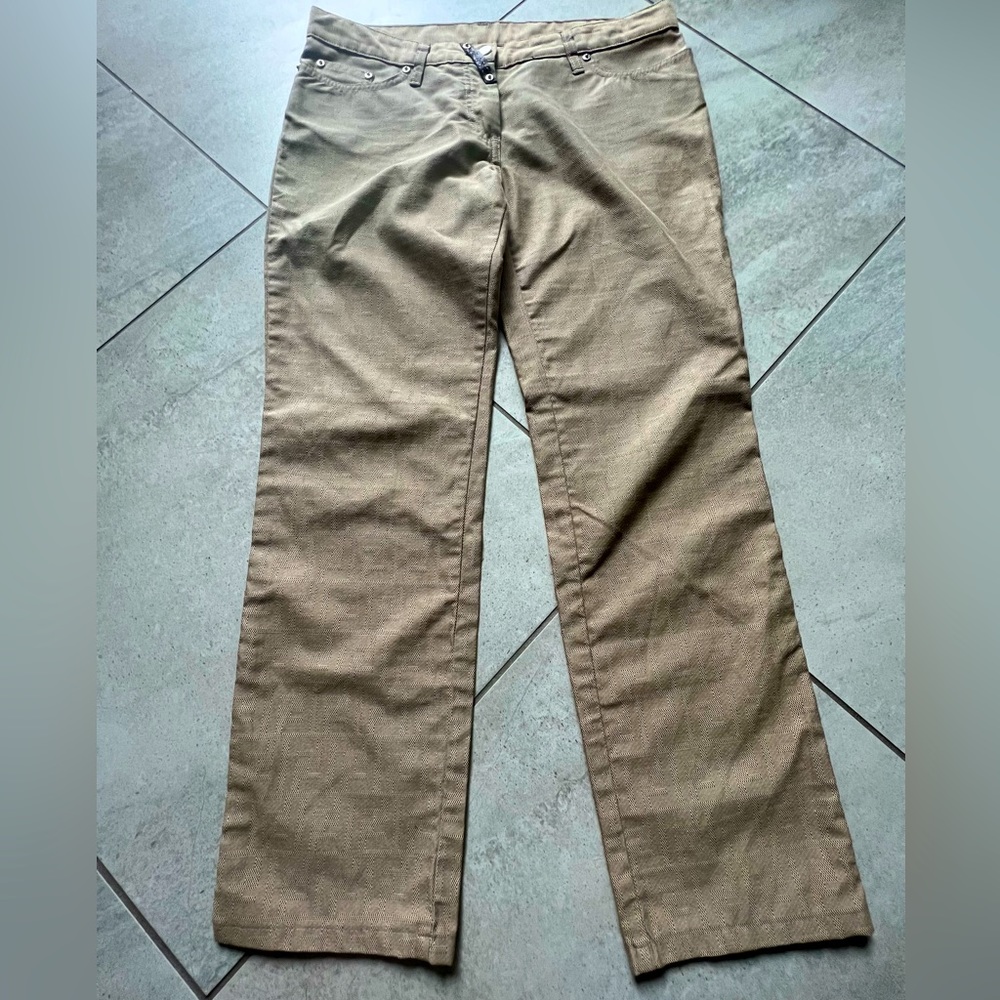 Authentic Fendi vintage zucca print selleria straight leg pants jeans